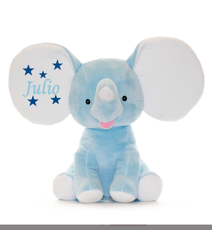 Peluche Personalizado Elefante Azul - Mikeko