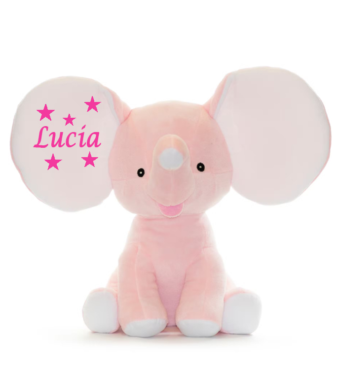 Peluche Personalizado Elefante Rosa - Mikeko