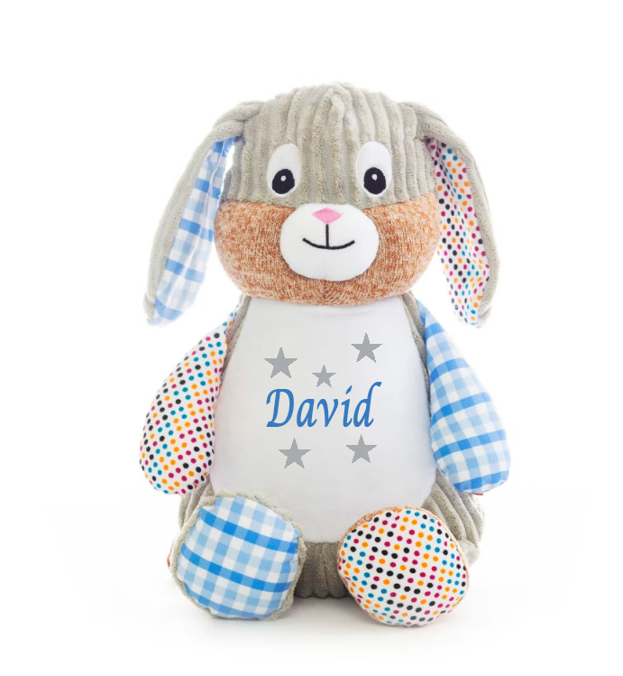 Peluche Personalizado Conejo Sensorial Azul