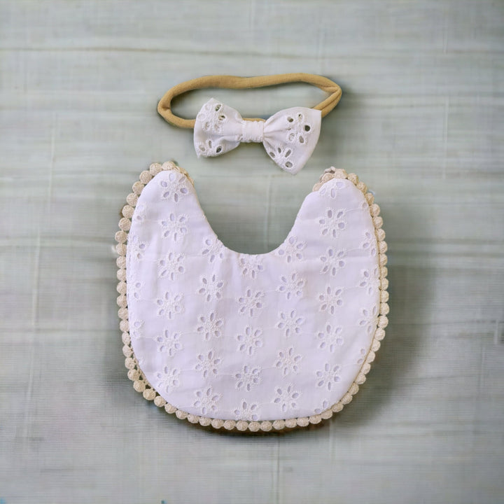 Babero Personalizado más Coletero Blanco - Mikeko