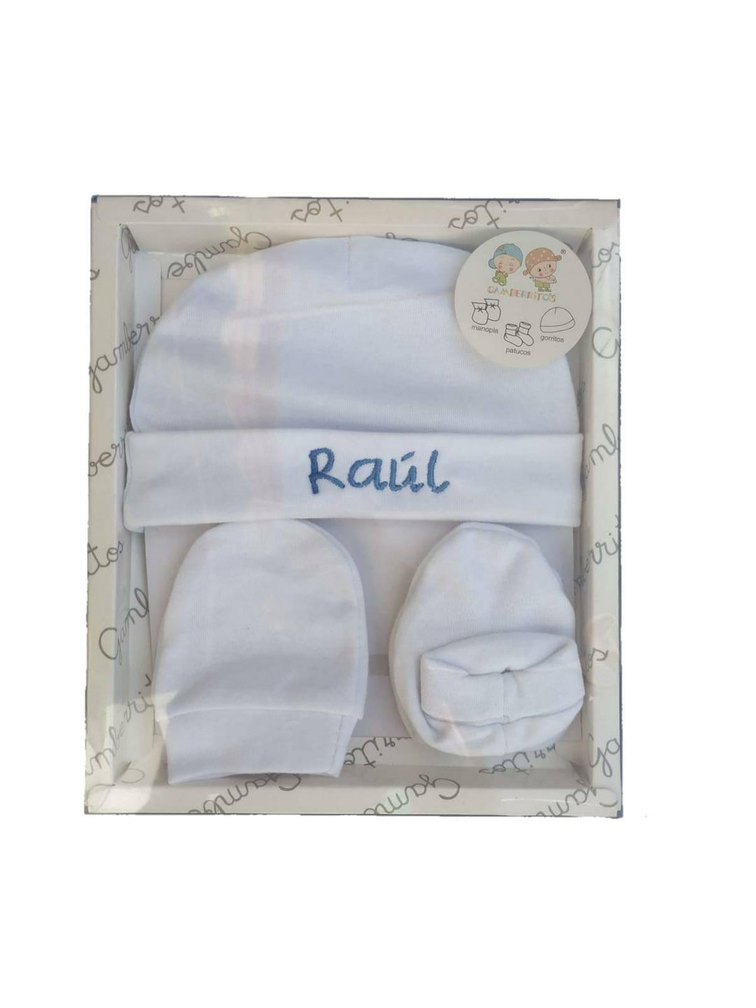 Pack Personalizado Gorro, manoplas y patucos