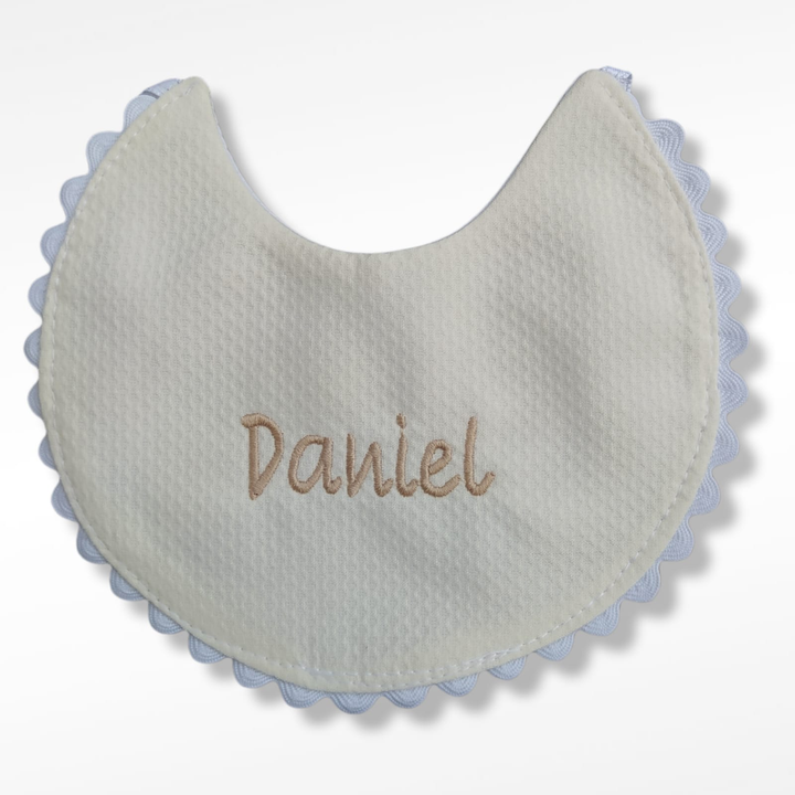 Babero Piqué Nacimiento Beige Personalizado