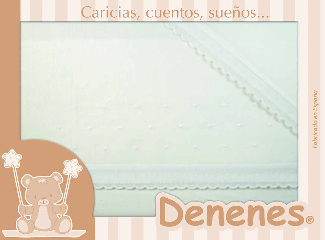 Sábana Verano Topitos Blanca Coche - Mikeko