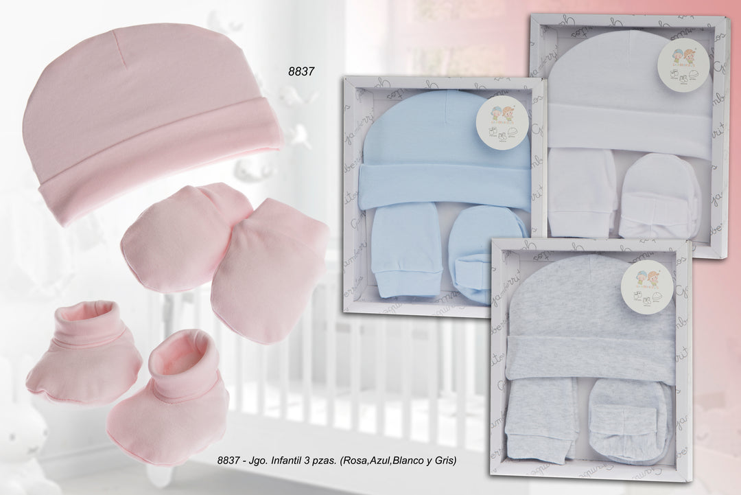 Pack Gorro Manoplas y Patucos - Mikeko