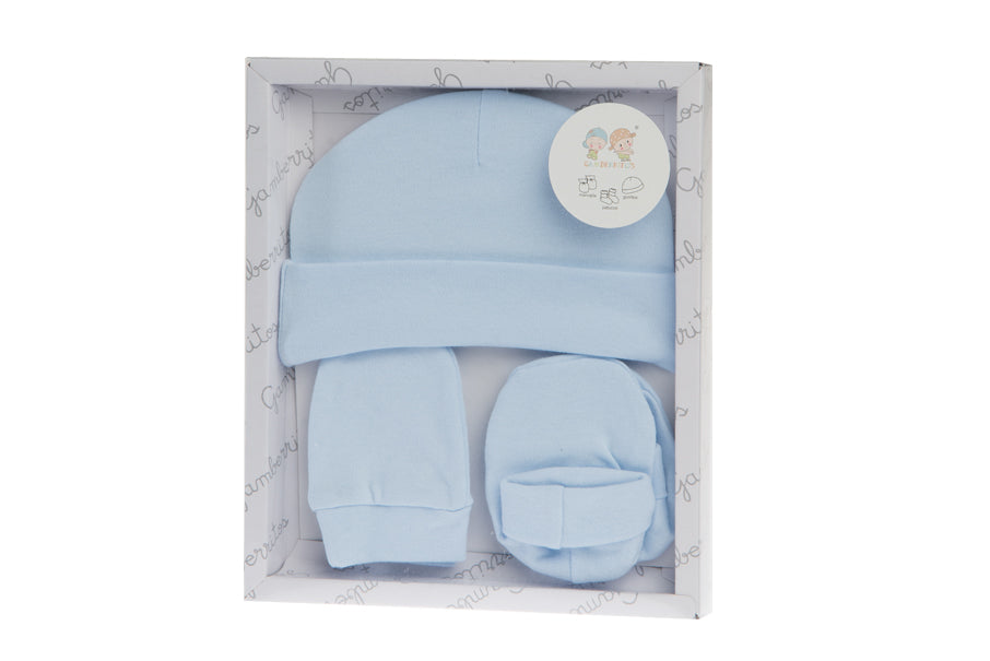 Pack Gorro Manoplas y Patucos - Mikeko