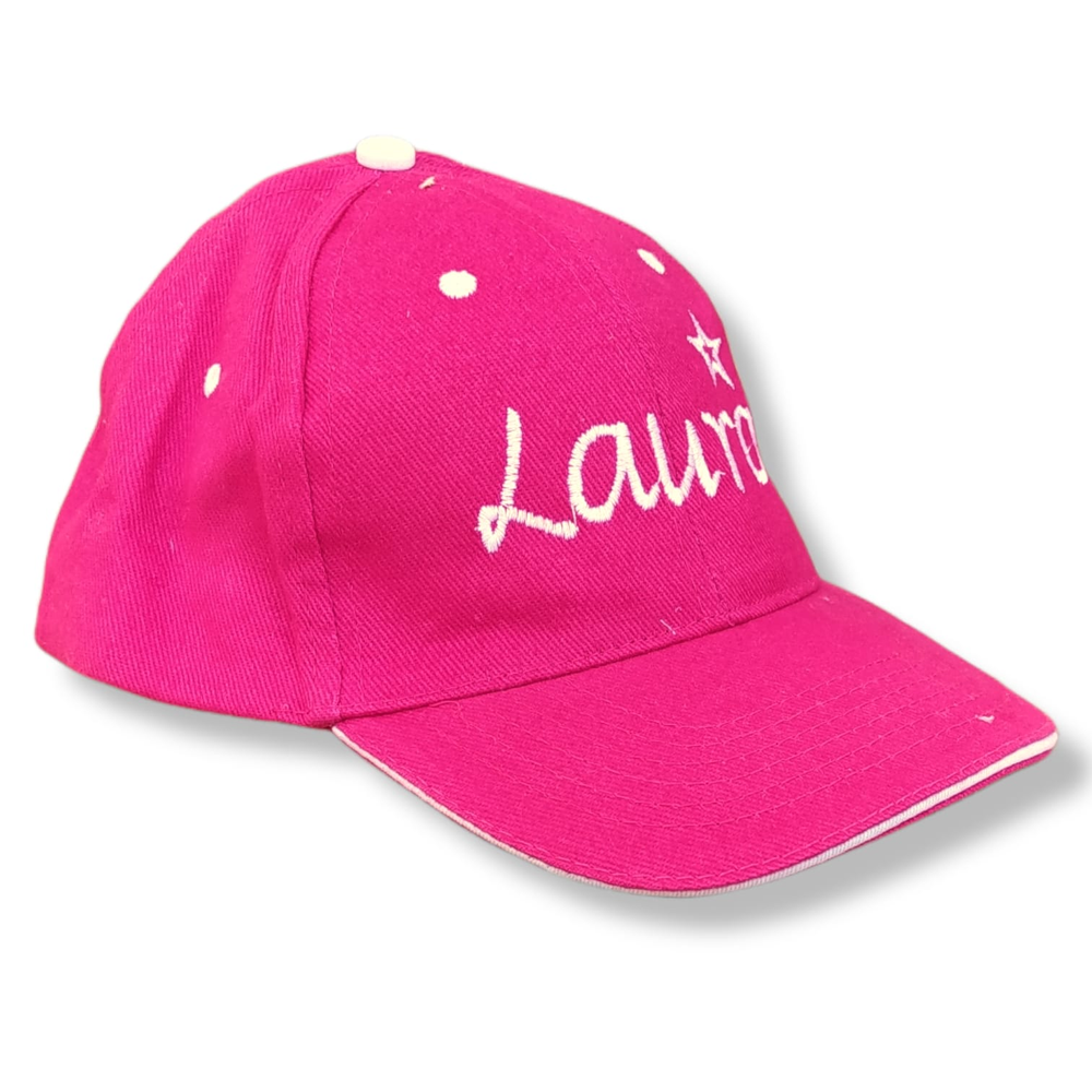 Gorra Personalizada Niño Estrellas Fucsia - Mikeko