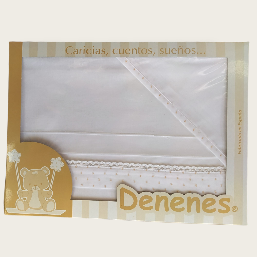 Sábana Verano Coche Plumeti Jaretas Beig - Mikeko