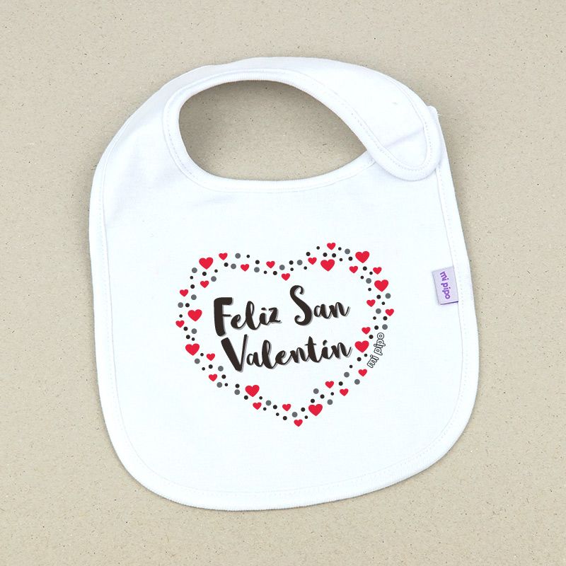 Babero Divertido Feliz San Valentín Corazón