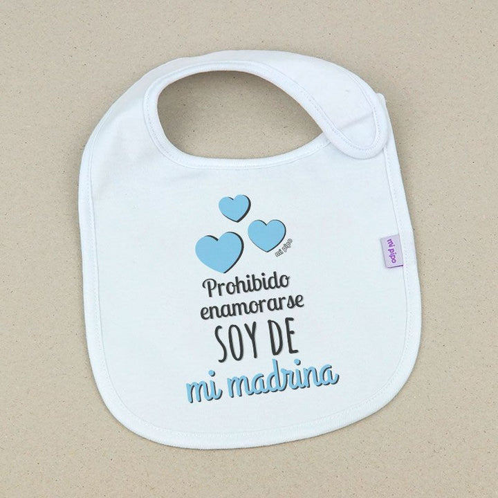 Babero Divertido Prohibido enamorarse soy de mi Madrina - Mikeko