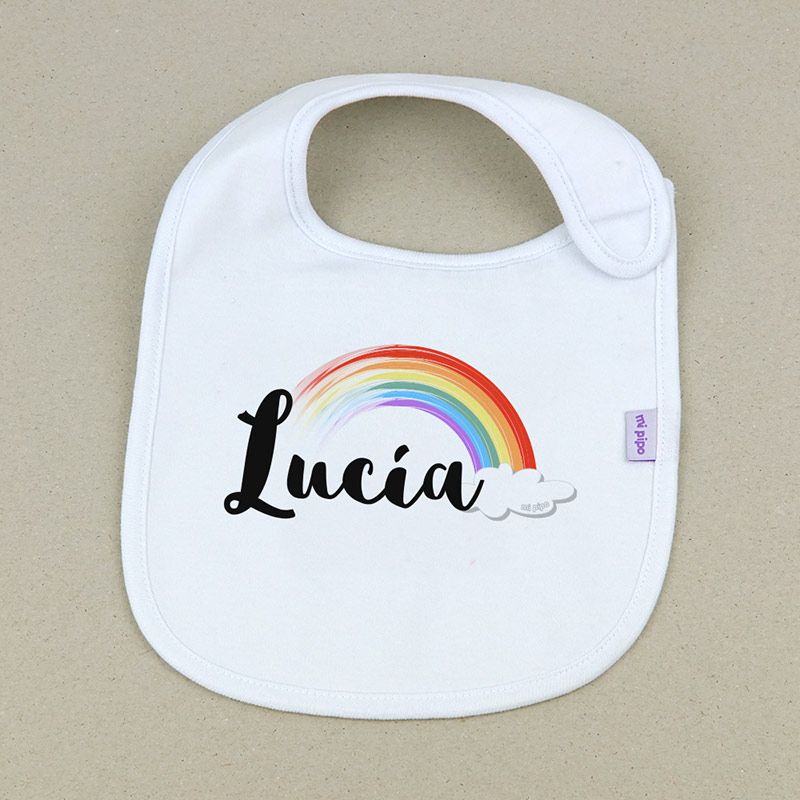 Babero Personalizado Arcoíris