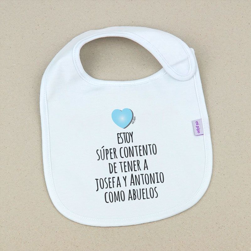 Babero Personalizado Extra libre Corazón