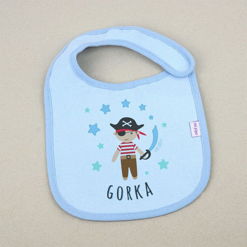 Babero Personalizado Pirata Estrellas
