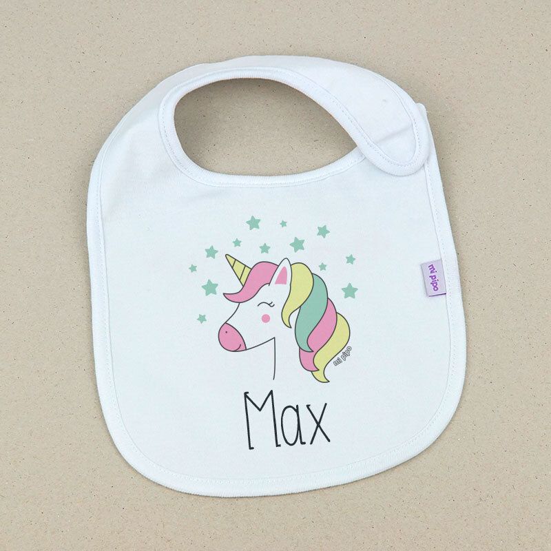 Babero Personalizado Unicornio - Mikeko