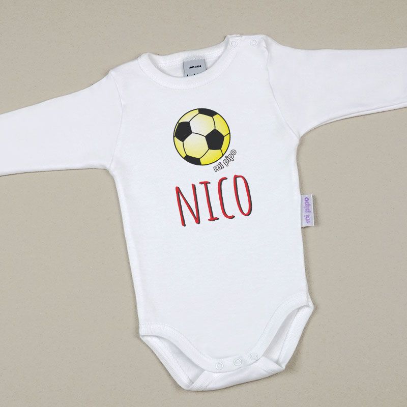 Babidu Body Personalizado Nombre + Balón Futbol España - Mikeko