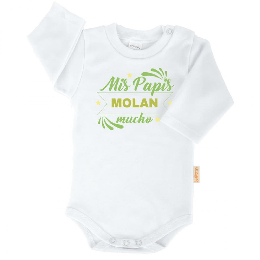 Body "Mis Papis MOLAN mucho" - Verde