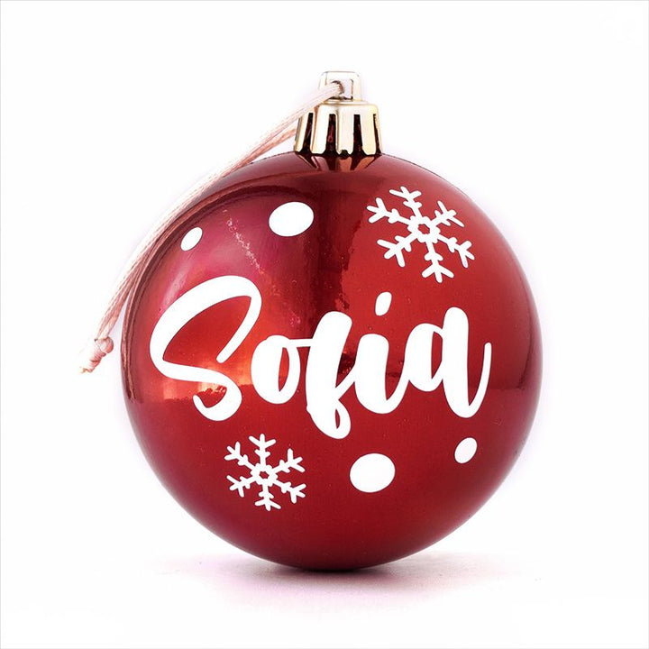 Bola Navidad Rojo personalizada - Mikeko