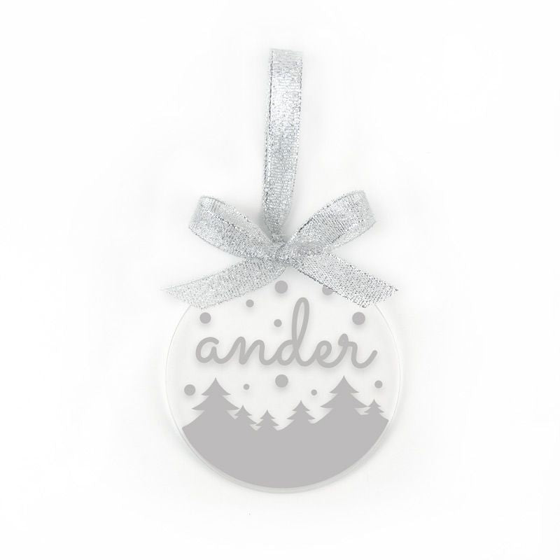 Bola Plata Navidad METACRILATO Personalizada, elige diseño - Mikeko
