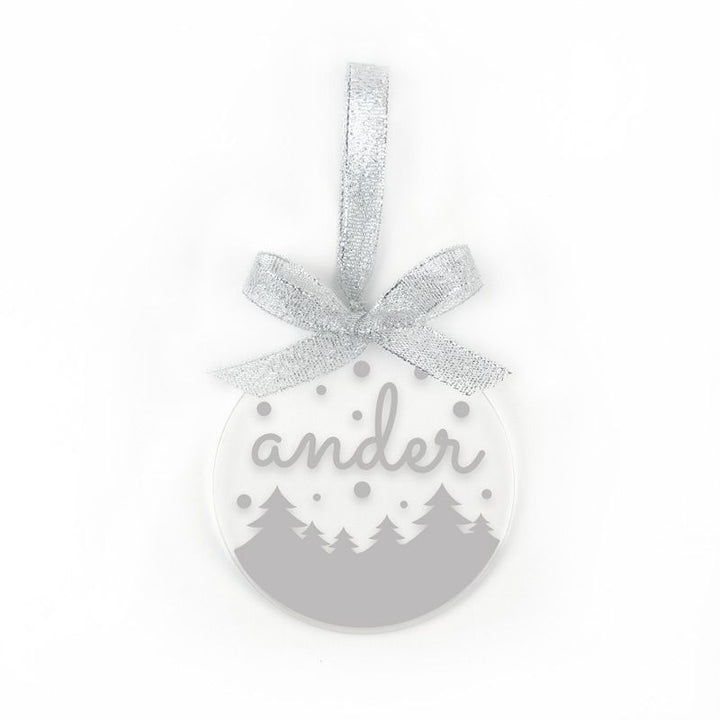 Bola Plata Navidad METACRILATO Personalizada, elige diseño - Mikeko