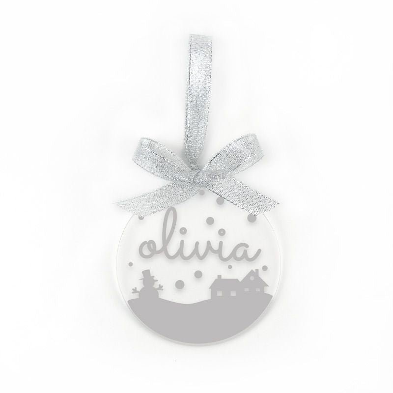 Bola Plata Navidad METACRILATO Personalizada, elige diseño - Mikeko