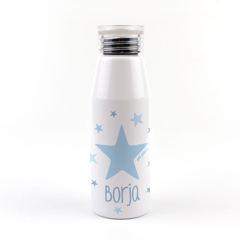 Botella Aluminio Estrella Azul 500ml Personalizada - Mikeko