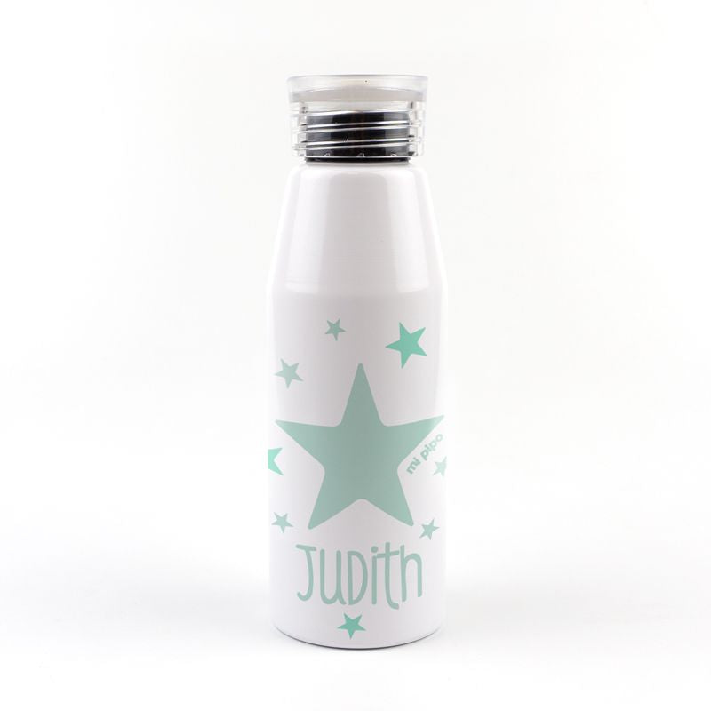Botella Aluminio Estrella Menta 500ml Personalizada - Mikeko