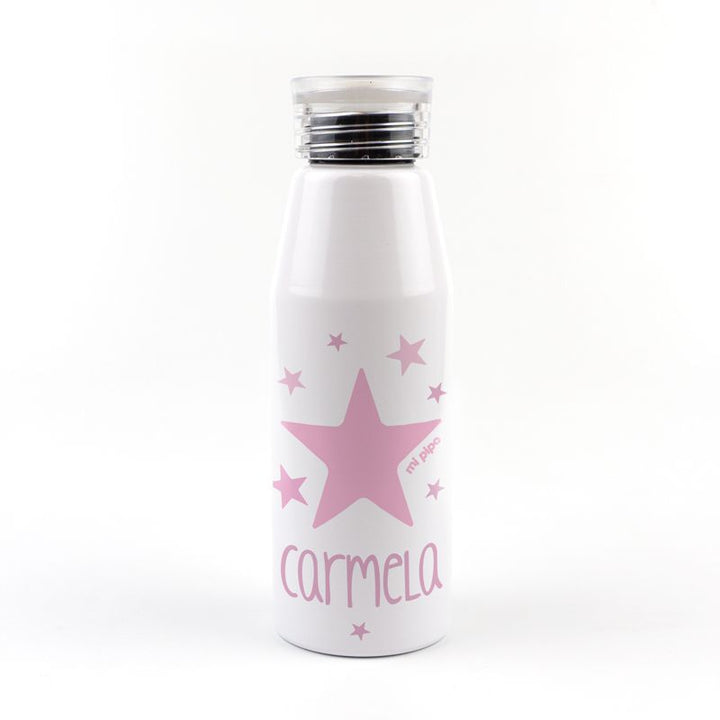 Botella Aluminio Estrella Rosa 500ml Personalizada - Mikeko