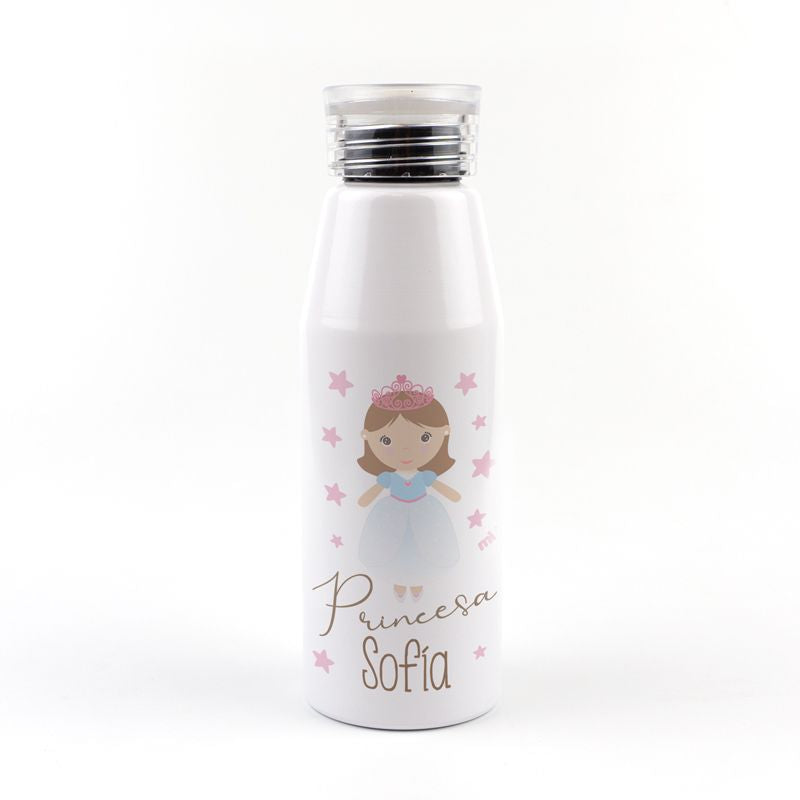 Botella Aluminio Princesa 500ml Personalizada - Mikeko