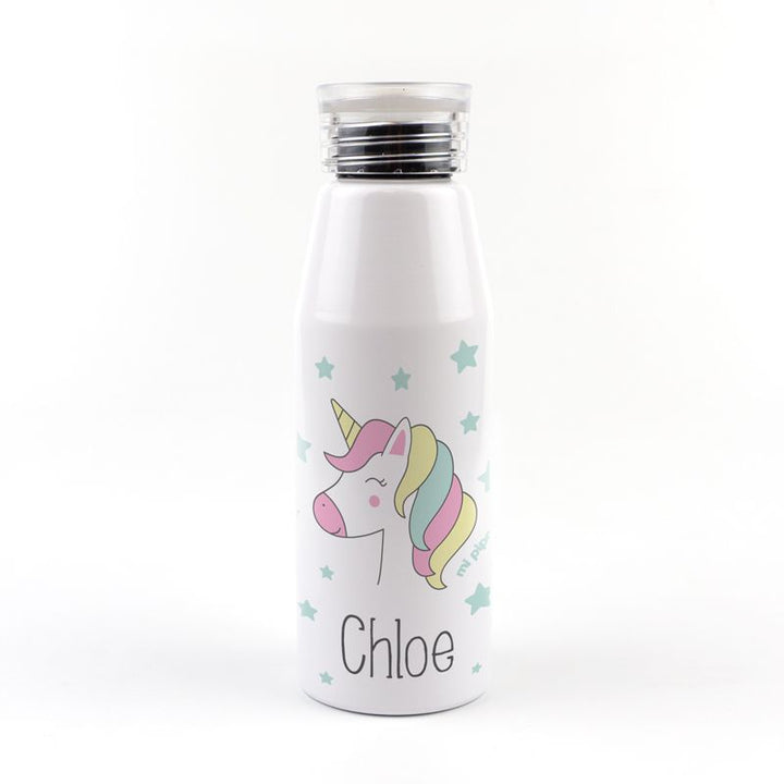 Botella Aluminio Unicornio 500ml Personalizada - Mikeko