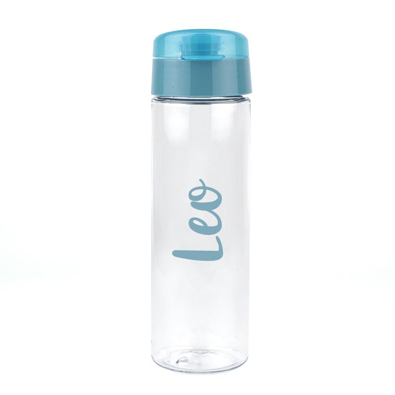 Botella Caligrafía Azul 600 ml personalizada - Mikeko