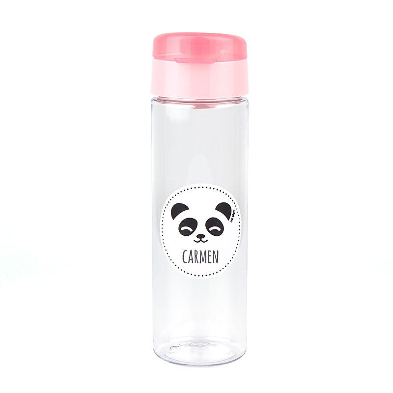 Botella Panda Rosa 600ml personalizada - Mikeko