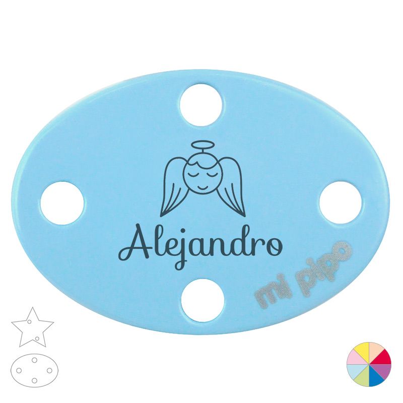 Broche Pinza Nombre + Angelito - Mikeko