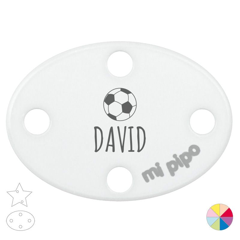Broche Pinza Nombre + balón - Mikeko