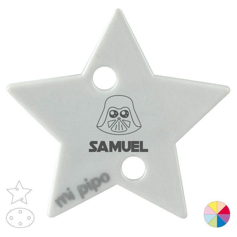 Broche Pinza Nombre + Darth Vader - Mikeko