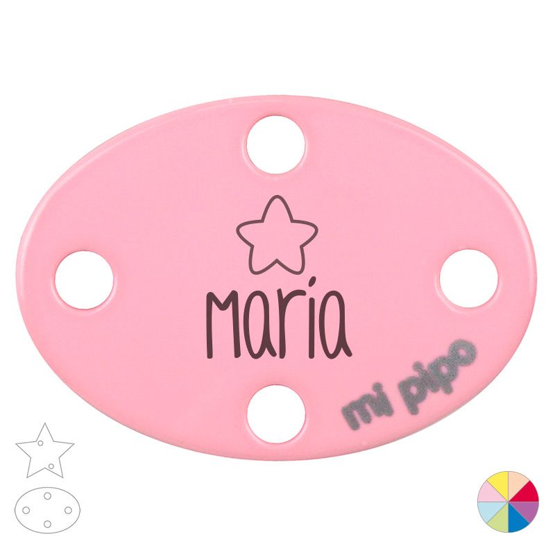 Broche Pinza Nombre + Estrella - Mikeko