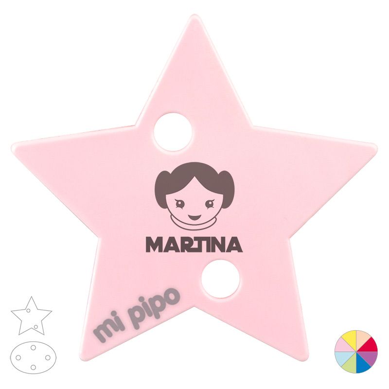 Broche Pinza Nombre + Leia - Mikeko