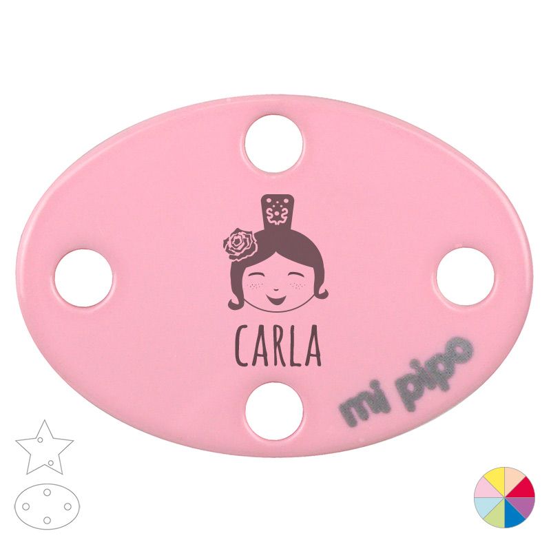 Broche Pinza Nombre + Niña Feria - Mikeko