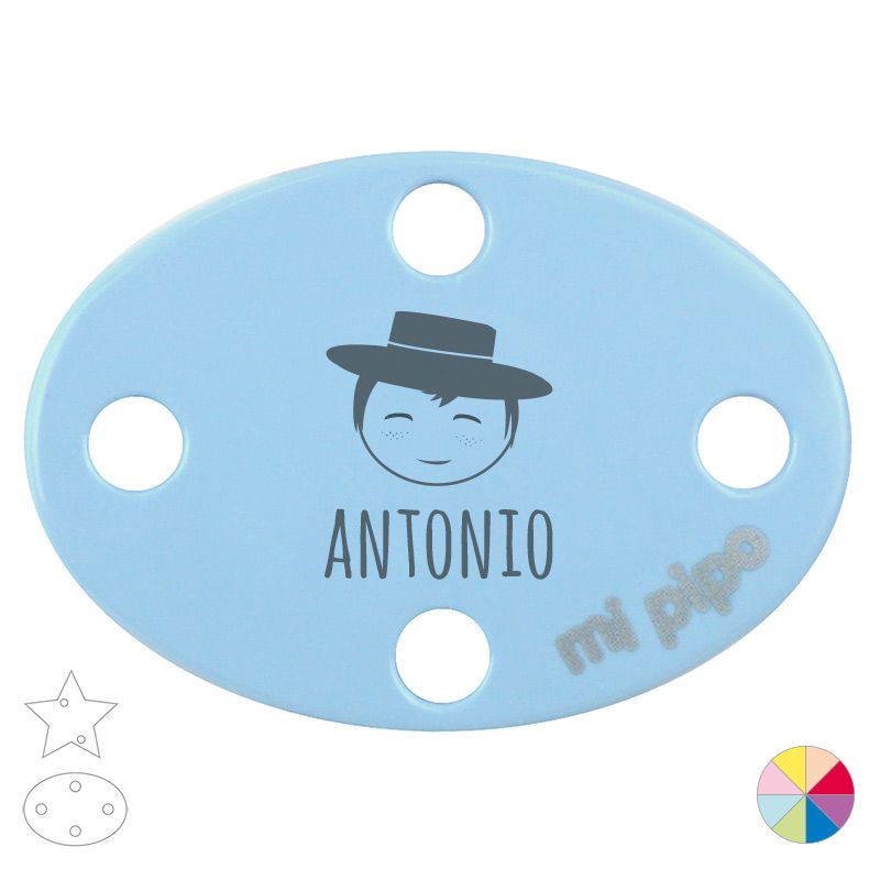 Broche Pinza Nombre + Niño Feria - Mikeko