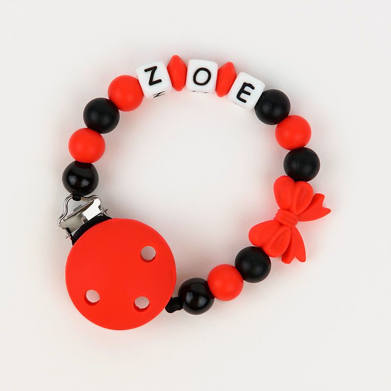 Cadenita de silicona Lazo Rojo Personalizada - Mikeko