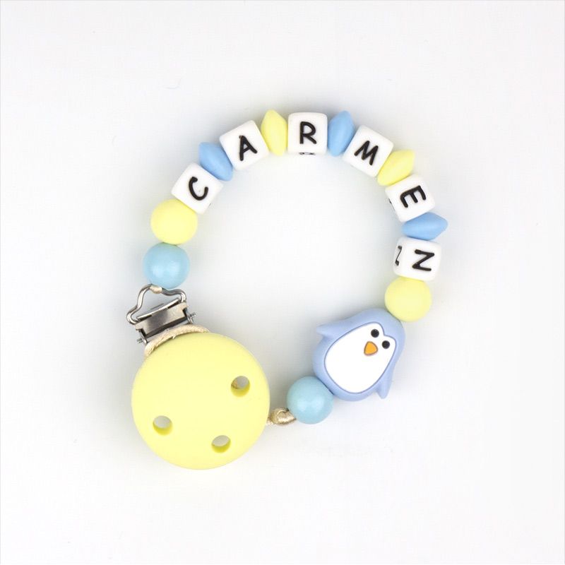 Cadenita de silicona Personalizada Pingüino