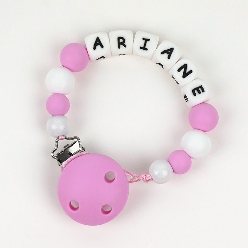 Cadenita de silicona personalizada Rosa