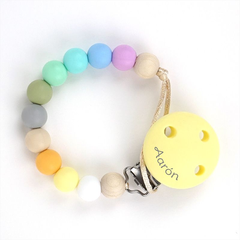 Cadenita Silicona Multicolor Soft con nombre en el CLIP