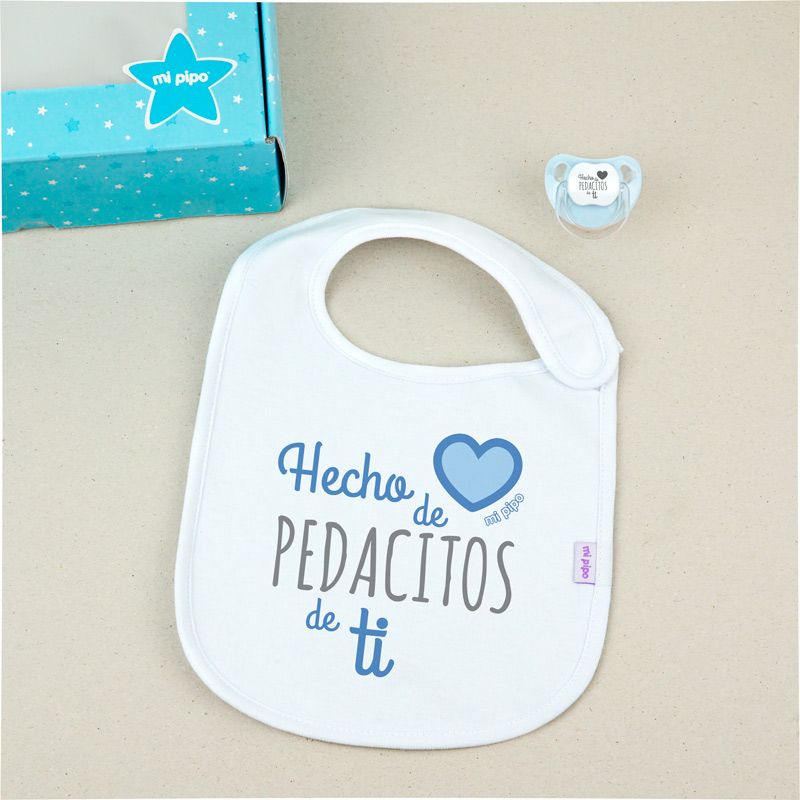 Cajita Babero + Chupete Hecho de pedacitos de tí - Mikeko
