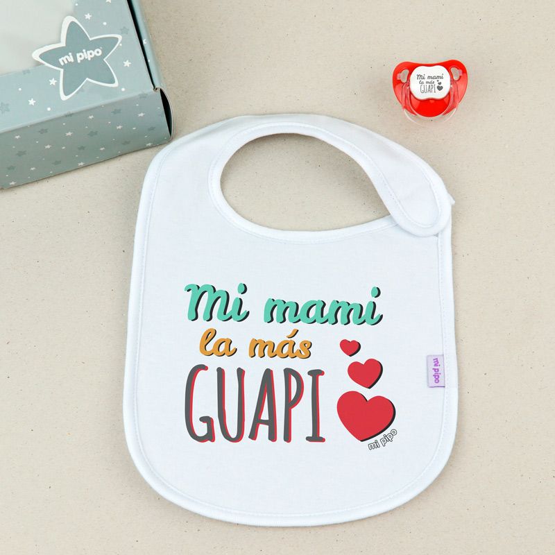 Cajita Babero + Chupete Mi Mami la más guapi - Mikeko