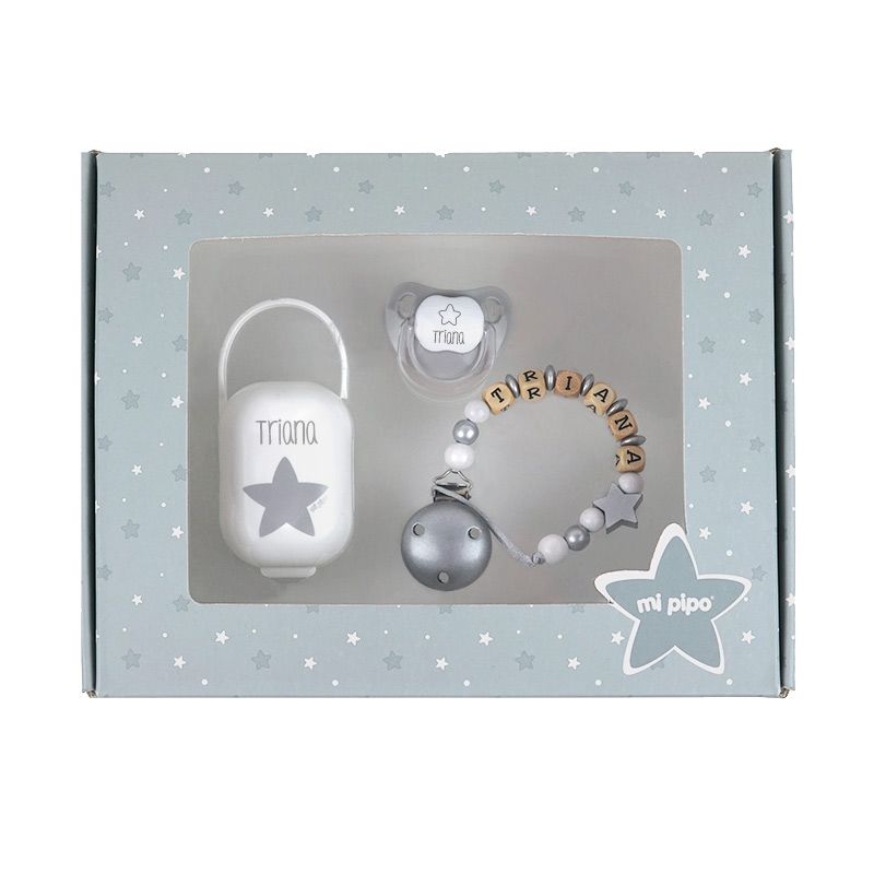 Cajita My Baby Gris Personalizada - Mikeko