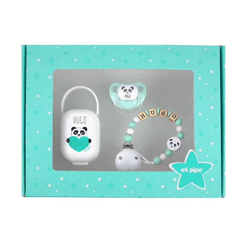 Cajita My Baby Panda Menta Personalizada - Mikeko