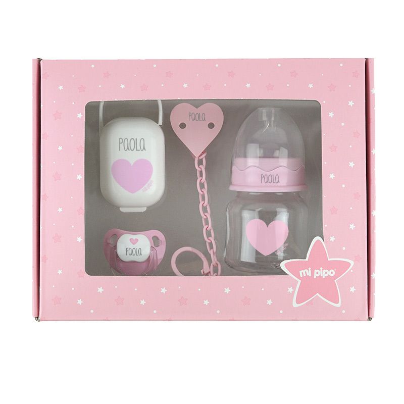 Cajita My Basics 150 Corazón Rosa Personalizada - Mikeko