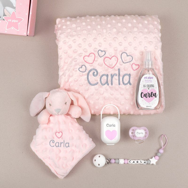 Cajita Sweet Conejito Rosa Personalizada - Mikeko
