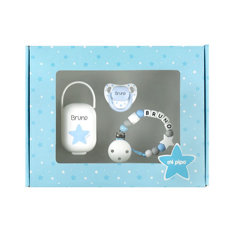 Cajita Top Baby Azul Personalizada - Mikeko
