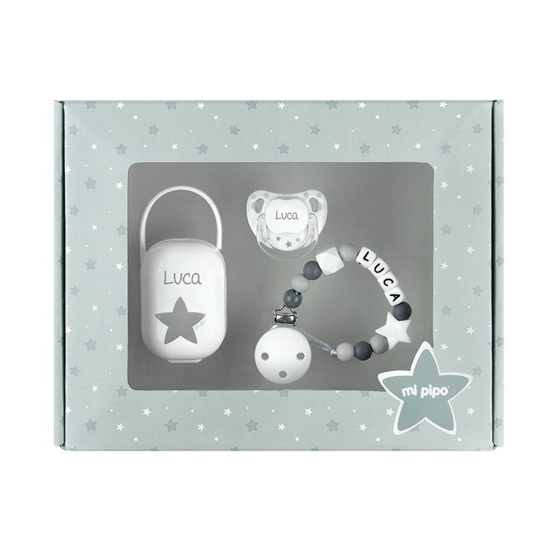 Cajita Top Baby Gris Personalizada - Mikeko