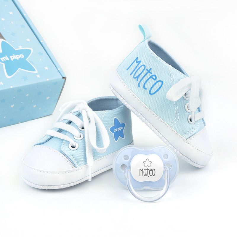 Cajita Zapatillas Azul personalizada - Mikeko